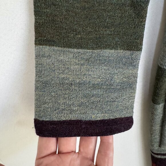 Peruvian Connection Salone Tribal Print Wool Alpaca Knit Coat Cardigan X-Small - Picture 4 of 11